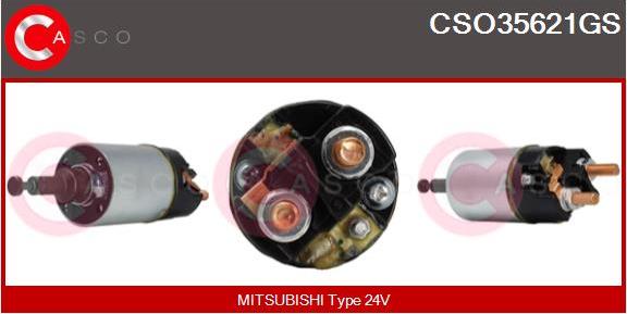 Casco CSO35621GS - Тяговое реле, соленоид, стартер autospares.lv