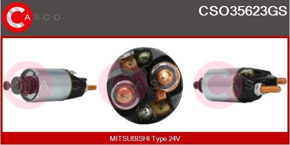 Casco CSO35623GS - Тяговое реле, соленоид, стартер autospares.lv