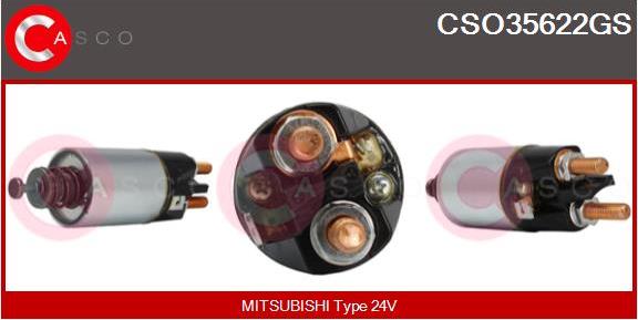 Casco CSO35622GS - Тяговое реле, соленоид, стартер autospares.lv