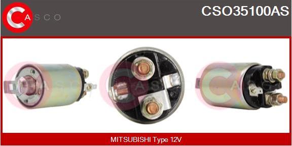 Casco CSO35100AS - Тяговое реле, соленоид, стартер autospares.lv