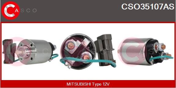 Casco CSO35107AS - Тяговое реле, соленоид, стартер autospares.lv