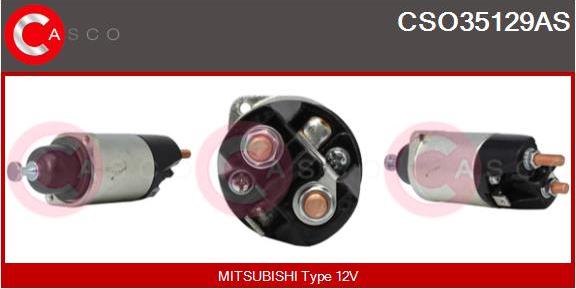 Casco CSO35129AS - Тяговое реле, соленоид, стартер autospares.lv