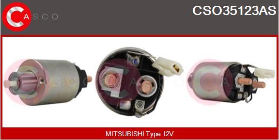 Casco CSO35123AS - Тяговое реле, соленоид, стартер autospares.lv