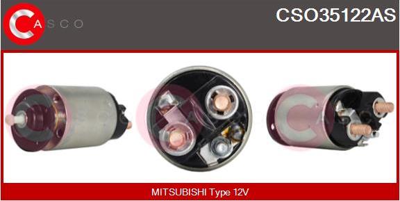 Casco CSO35122AS - Тяговое реле, соленоид, стартер autospares.lv