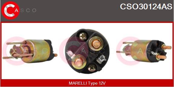 Casco CSO30124AS - Тяговое реле, соленоид, стартер autospares.lv