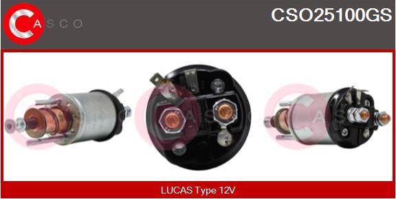 Casco CSO25100GS - Тяговое реле, соленоид, стартер autospares.lv