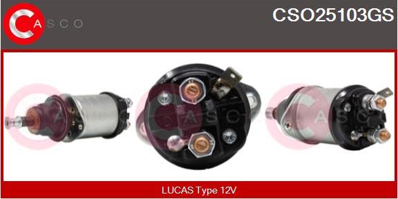 Casco CSO25103GS - Тяговое реле, соленоид, стартер autospares.lv