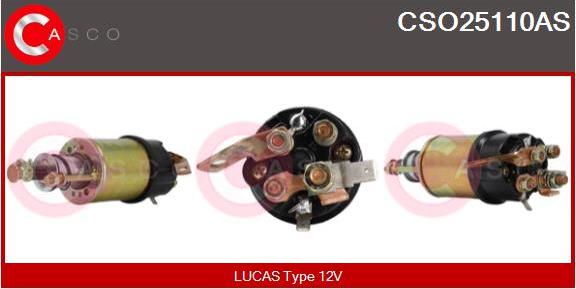 Casco CSO25110AS - Тяговое реле, соленоид, стартер autospares.lv