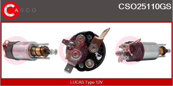 Casco CSO25110GS - Тяговое реле, соленоид, стартер autospares.lv