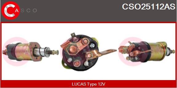 Casco CSO25112AS - Тяговое реле, соленоид, стартер autospares.lv