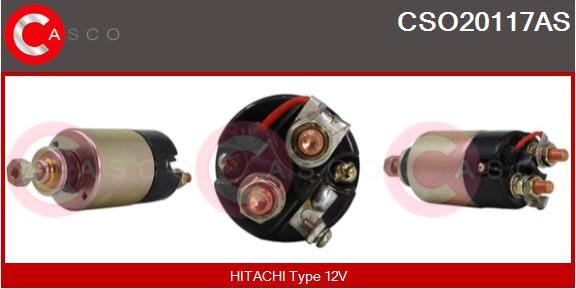 Casco CSO20117AS - Тяговое реле, соленоид, стартер autospares.lv