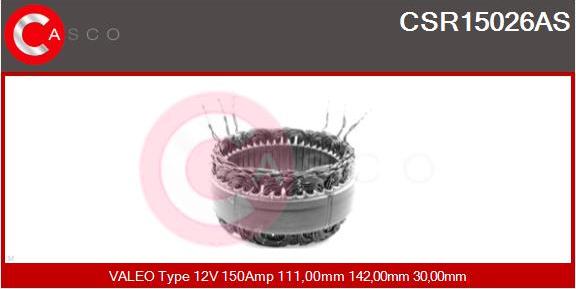 Casco CSR15026AS - Статор, генератор autospares.lv