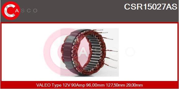 Casco CSR15027AS - Статор, генератор autospares.lv