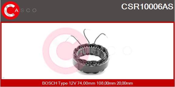 Casco CSR10006AS - Статор, генератор autospares.lv