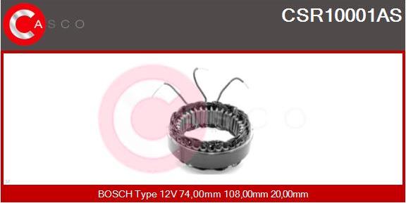 Casco CSR10001AS - Статор, генератор autospares.lv