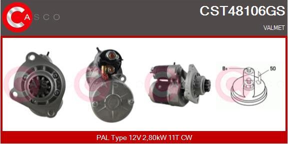 Casco CST48106GS - Стартер autospares.lv