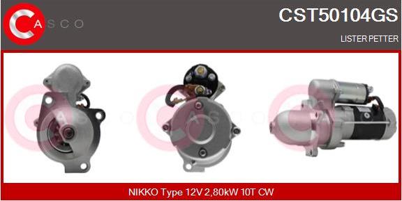 Casco CST50104GS - Стартер autospares.lv