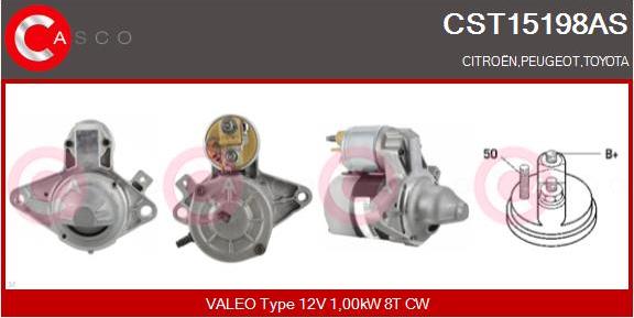 Casco CST15198AS - Стартер autospares.lv