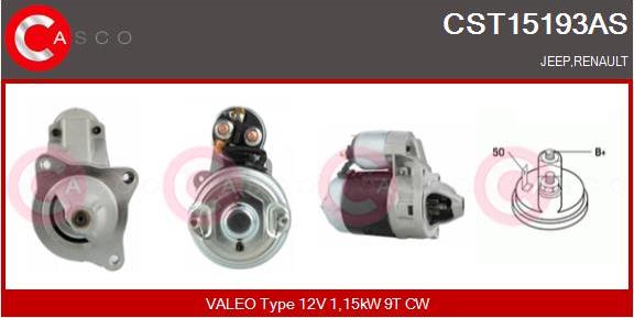 Casco CST15193AS - Стартер autospares.lv