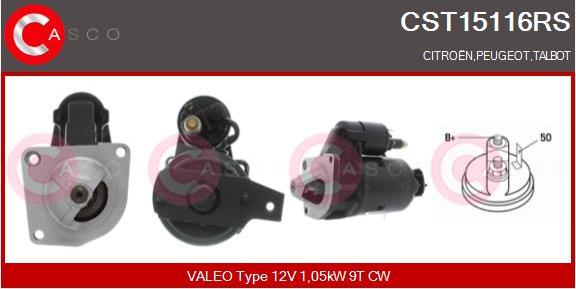 Casco CST15116RS - Стартер autospares.lv
