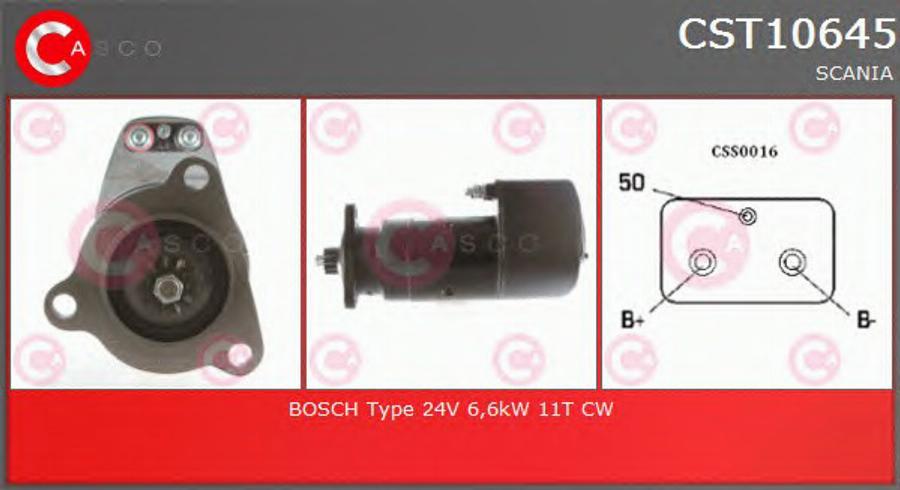 Casco CST10645 - Стартер autospares.lv