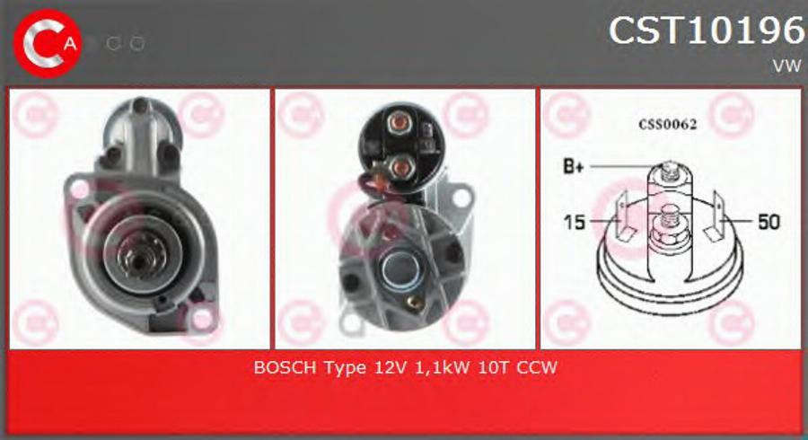 Casco CST10196 - Стартер autospares.lv