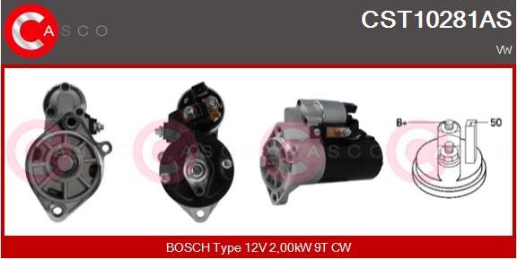 Casco CST10281AS - Стартер autospares.lv