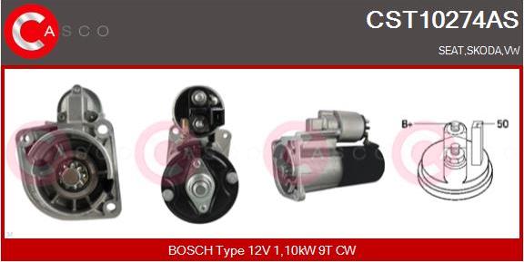 Casco CST10274AS - Стартер autospares.lv