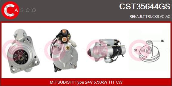 Casco CST35644GS - Стартер autospares.lv