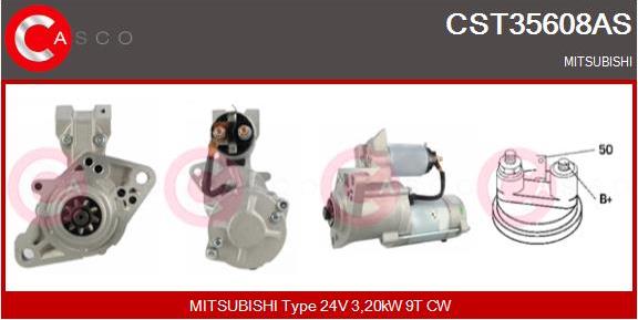 Casco CST35608AS - Стартер autospares.lv