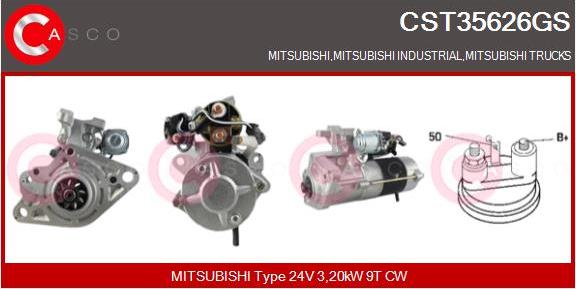 Casco CST35626GS - Стартер autospares.lv