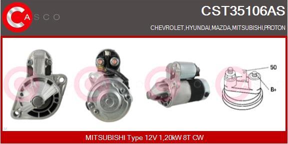 Casco CST35106AS - Стартер autospares.lv