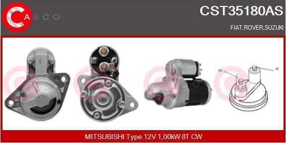 Casco CST35180AS - Стартер autospares.lv