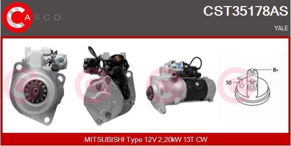 Casco CST35178AS - Стартер autospares.lv