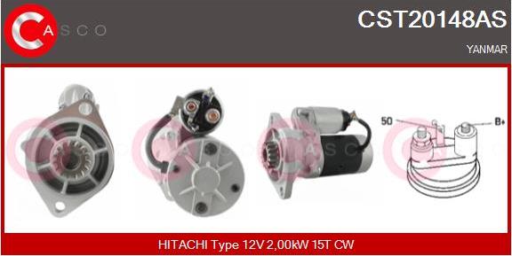 Casco CST20148AS - Стартер autospares.lv