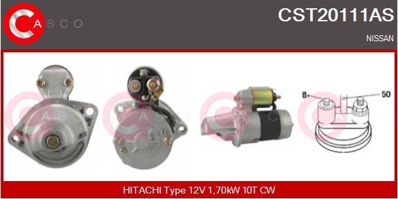 Casco CST20111AS - Стартер autospares.lv