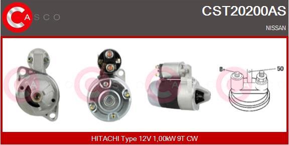 Casco CST20200AS - Стартер autospares.lv