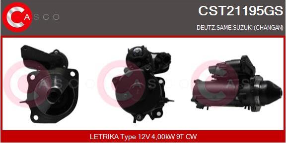 Casco CST21195GS - Стартер autospares.lv