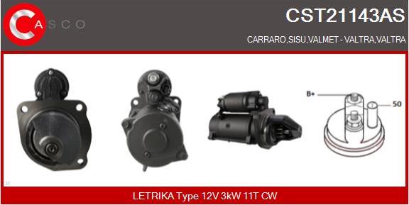 Casco CST21143AS - Стартер autospares.lv