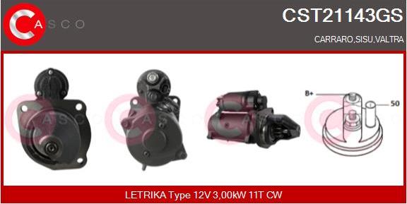 Casco CST21143GS - Стартер autospares.lv