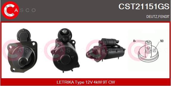 Casco CST21151GS - Стартер autospares.lv