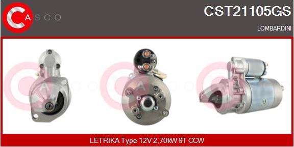 Casco CST21105GS - Стартер autospares.lv