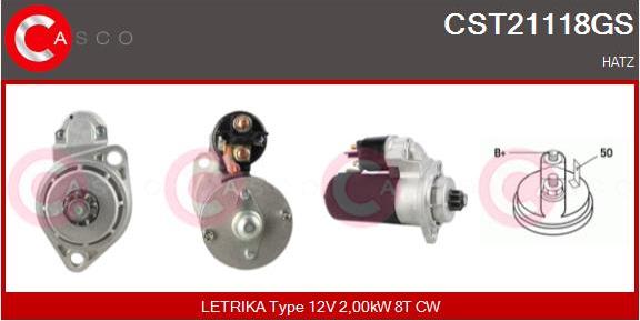 Casco CST21118GS - Стартер autospares.lv