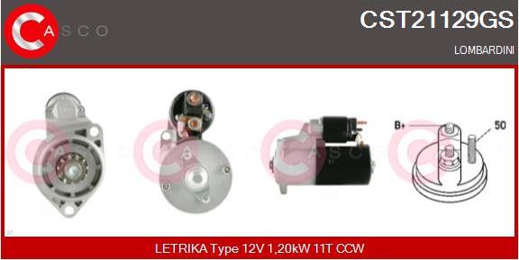 Casco CST21129GS - Стартер autospares.lv