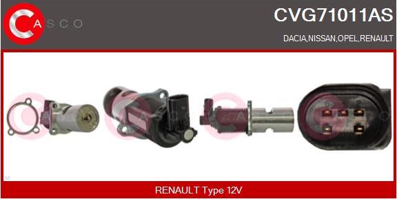 Casco CVG71011AS - Клапан возврата ОГ autospares.lv