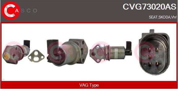 Casco CVG73020AS - Клапан возврата ОГ autospares.lv