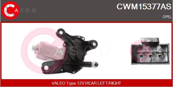 Casco CWM15377AS - Двигатель стеклоочистителя autospares.lv