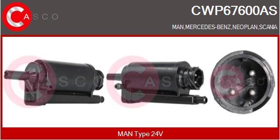 Casco CWP67600AS - Водяной насос, система очистки окон autospares.lv
