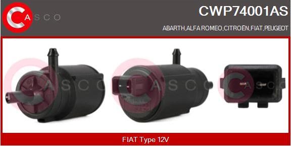 Casco CWP74001AS - Водяной насос, система очистки окон autospares.lv