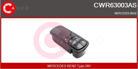 Casco CWR63003AS - Выключатель, стеклоподъемник autospares.lv